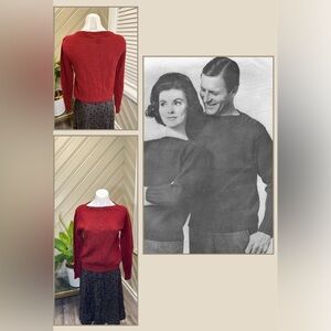 Vintage JG Hook Boatneck Wool Sweater Medium